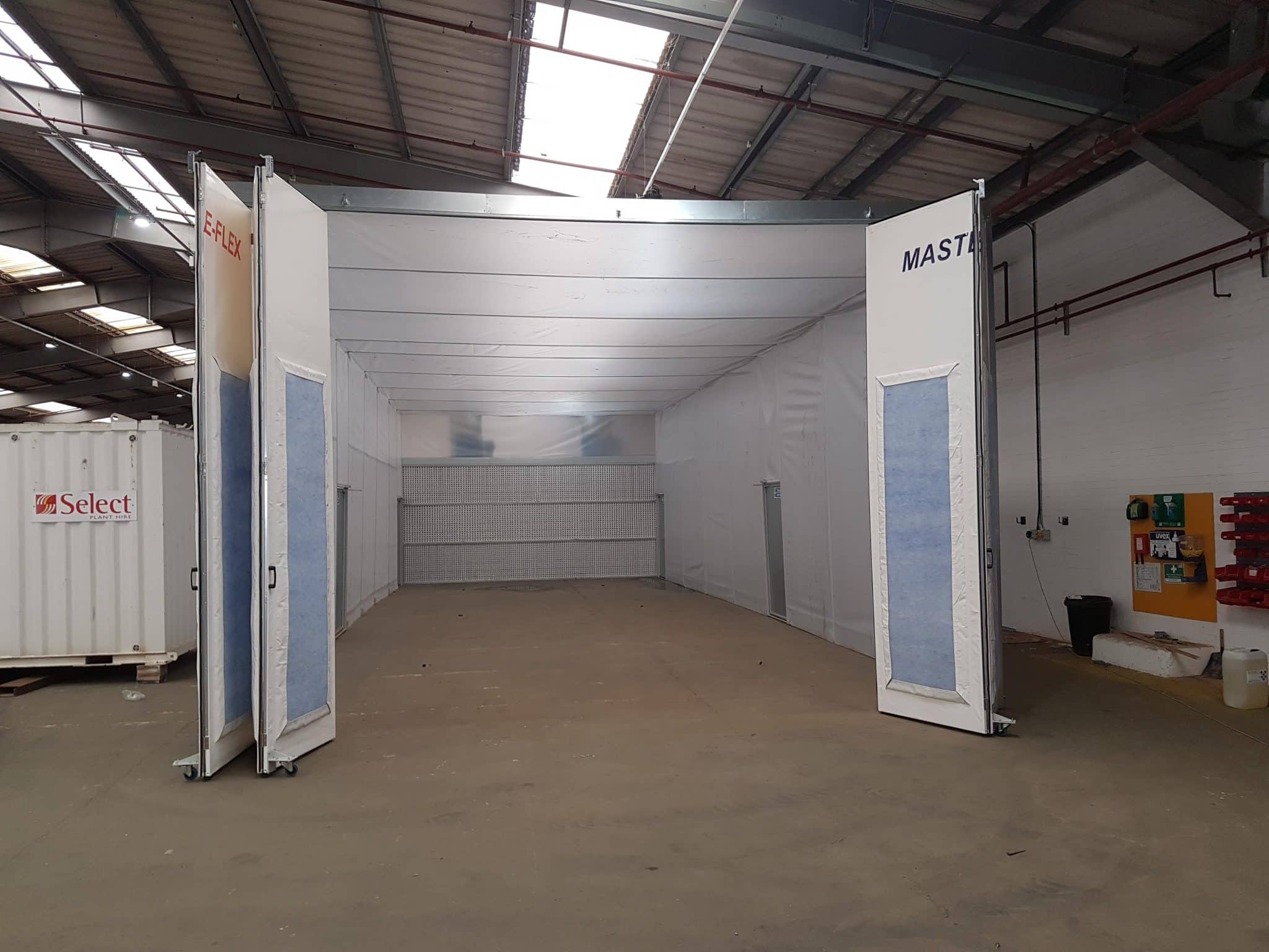 MASTREFLEX Our Space Saving Retractable Spray Paint Booth