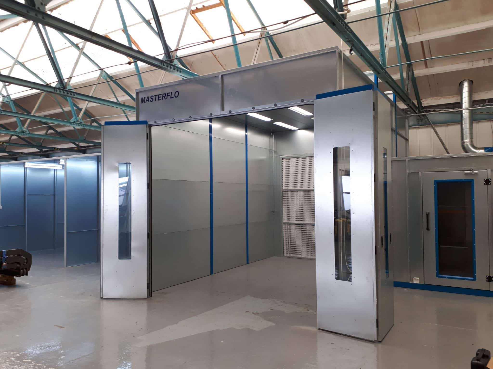 Dry Filter Spray Booth ATEX LED Lighting & Extraction Masterflo