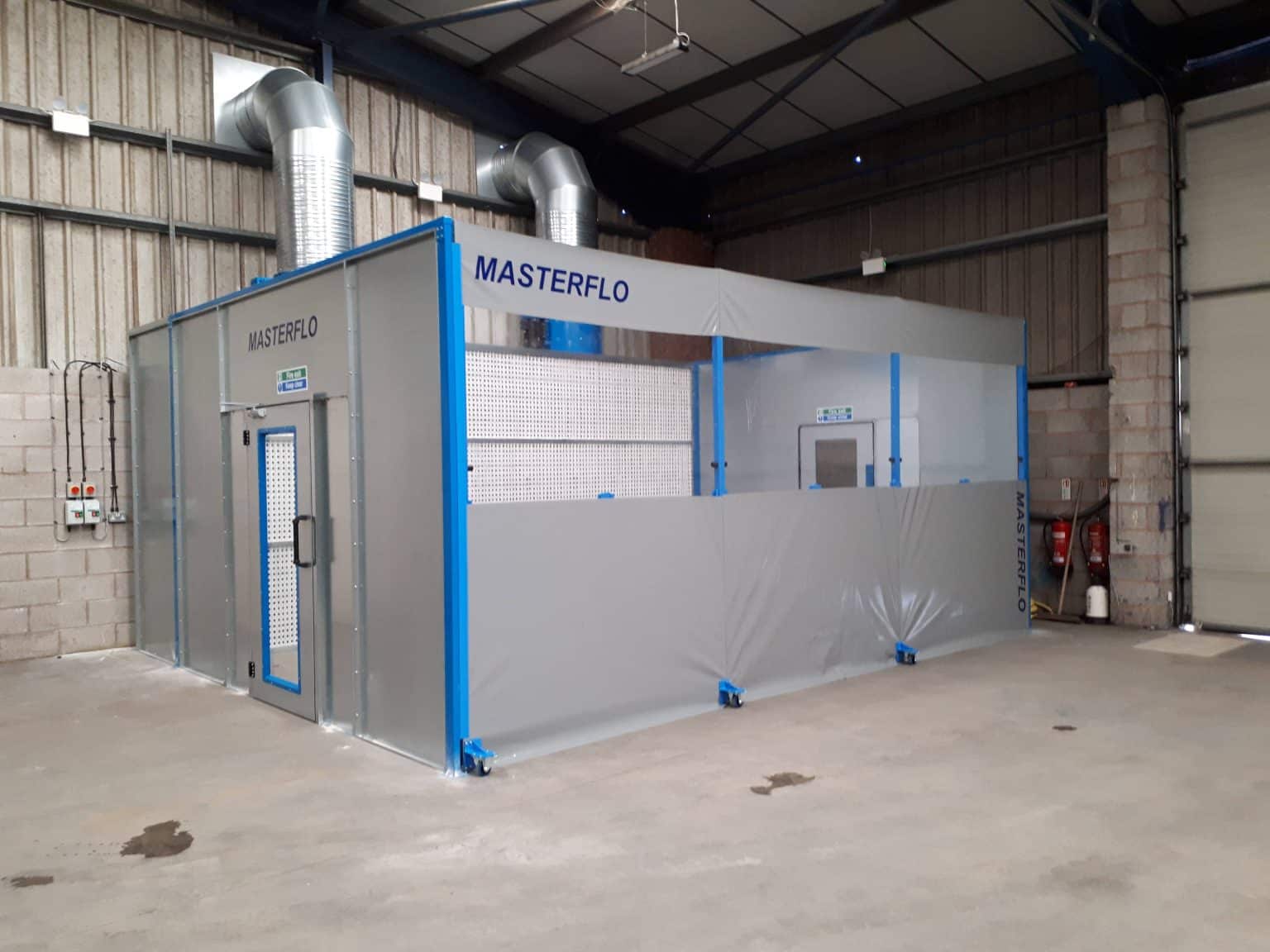 Dry Filter Spray Booth ATEX LED Lighting & Extraction Masterflo
