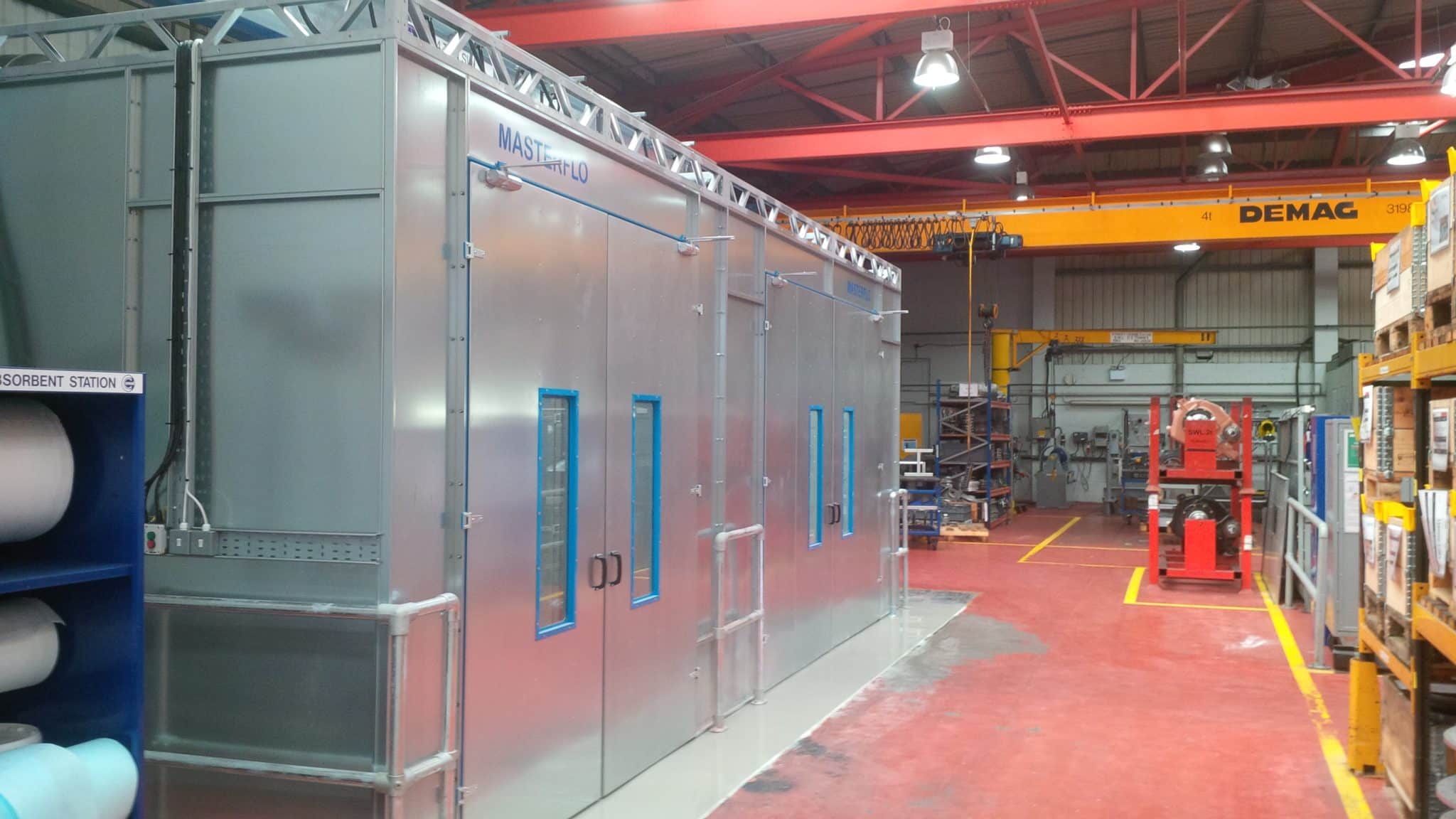 Static Dry Filter Spray Booth ATEX LED Lighting & Extraction Masterflo