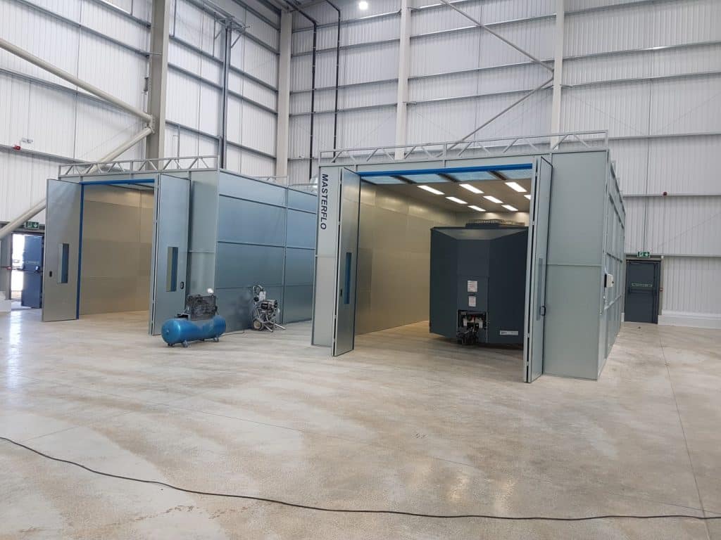 Dry Filter Spray Booth ATEX LED Lighting & Extraction Masterflo