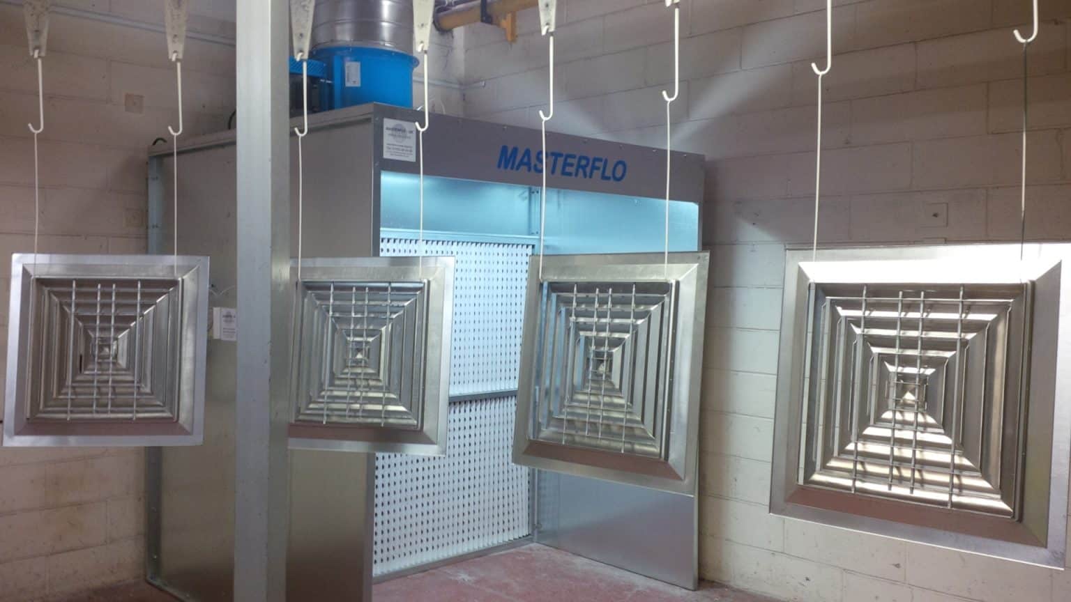 Dry Filter Spray Booth ATEX LED Lighting & Extraction Masterflo