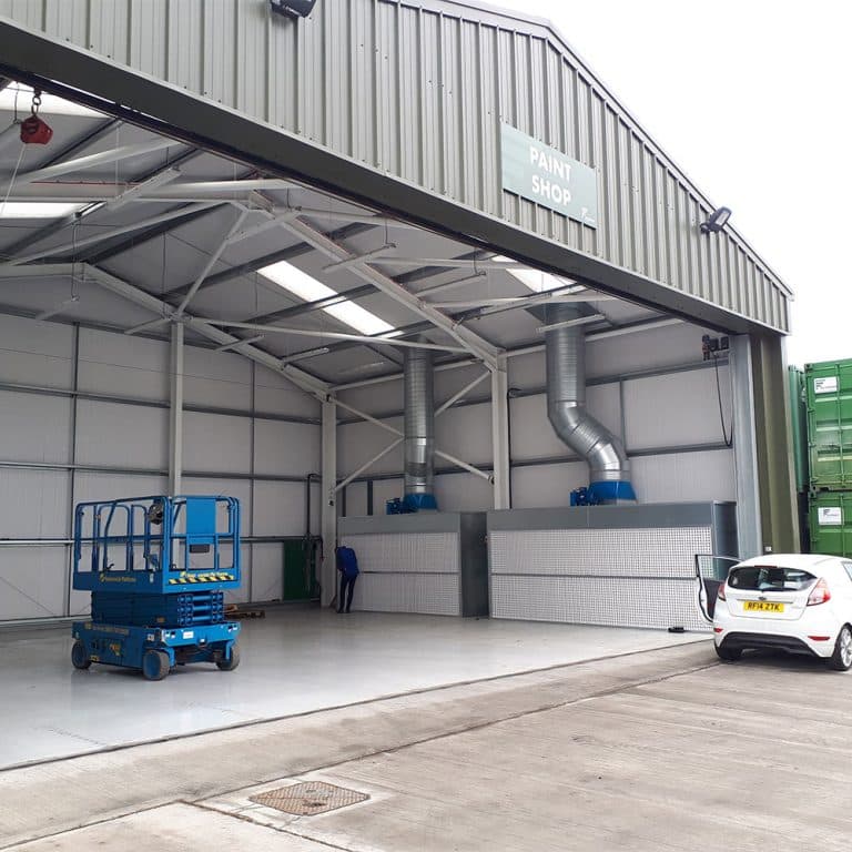 Dry Filter Spray Booth ATEX LED Lighting & Extraction Masterflo